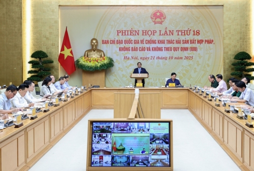 Thủ tướng chủ trì Phiên họp thứ 18, Ban Chỉ đạo Quốc gia về chống khai thác IUU