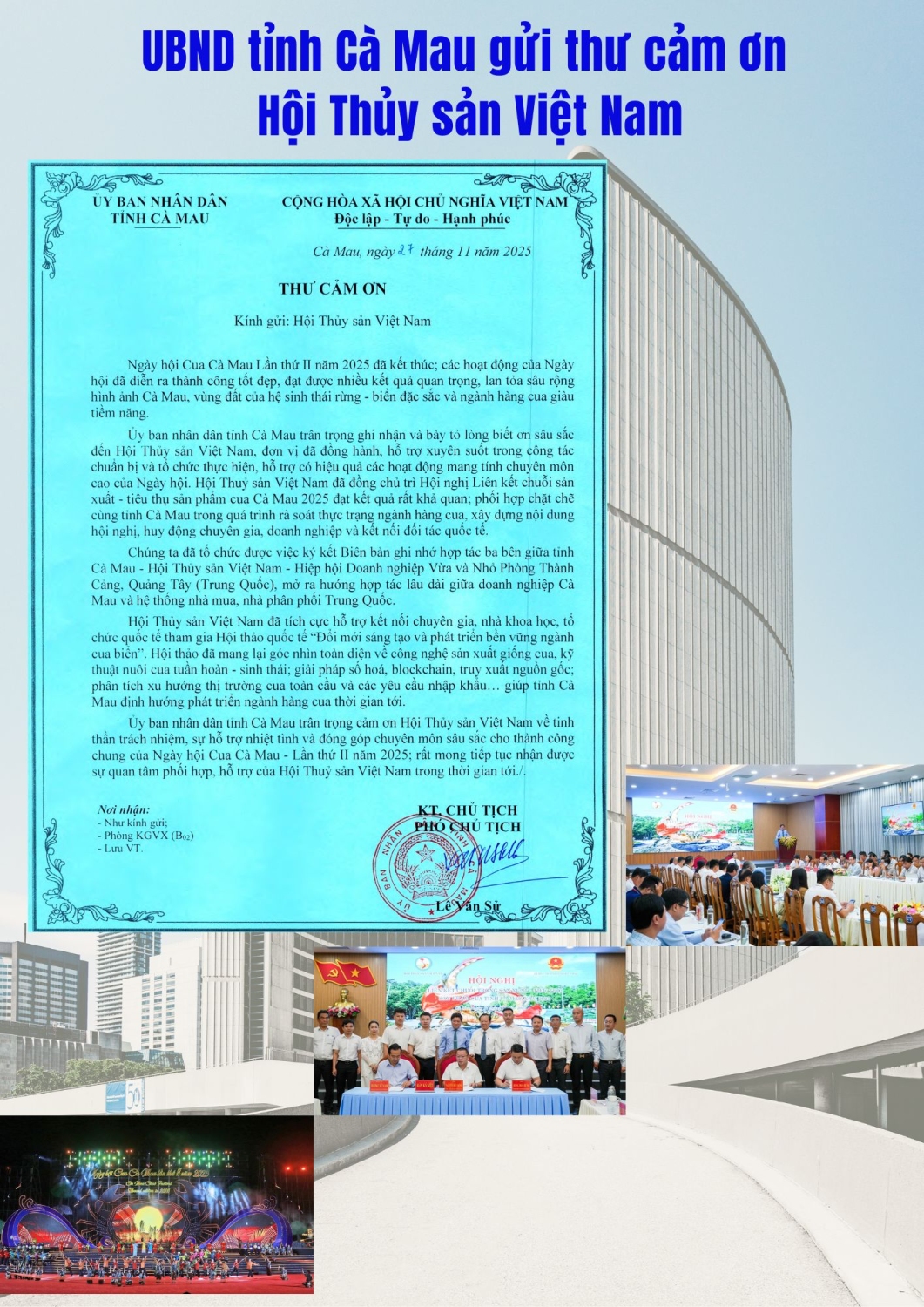 Ca Mau cam on Hoi thuy san VN